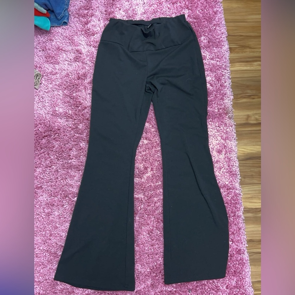 Shien Balck flare leggings, size M
